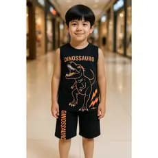 conjunto infantil KIT estampado dinossauro Moda menino