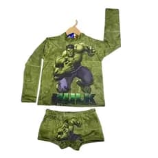 Roupa de banho Infantil verão traje para piscina UV 50+ menino conjunto Infantil verão Sunga mais Camisa longa