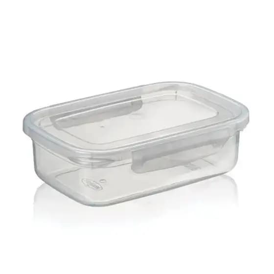 Pote Raso Pequeno com Travas Nitron 270 mL Plástico Resistente para Alimentos Microondas