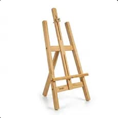 Cavalete de Mesa em Madeira Pinus Natural Ajustável para Tela Pintura e Estudos 75 cm Resistente