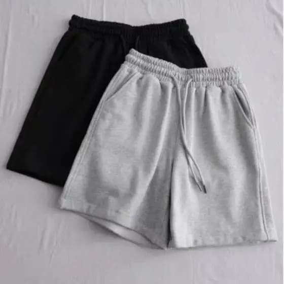 Short Moletom Feminino Estilo com Cordão