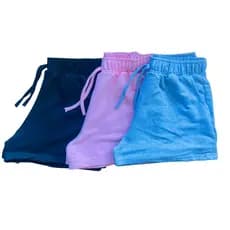 KIT Short Bermuda Feminina de Moletom Curto Super Confortável Estilo Casual com Elástico