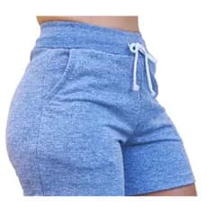 Shorts Feminino Moletom Moleton Bolso Blogueira