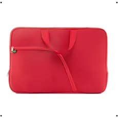 Capa Notebook Case 15.6 Pasta Vermelha Resistente C/ Alça Impermeável Bolso Externo Com Zíper