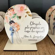 Lembrancinhas Casamento Personalizada Enfeite De Mesa Kit 50 100 Com Nome E Data Encontro de Casais Mdf Impressão UV
