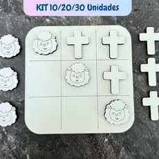 Jogos da Velha Bíblico Lembrancinhas De Pascoa Cristã Infantil MDF Igreja Educativa Cruz Jesus Cristo