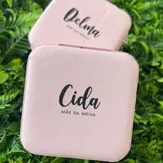 Porta Jóias Personalizado Com Nome ou Iniciais Lembrancinha Para Casamento Festa em Couro Presente Para Madrinhas