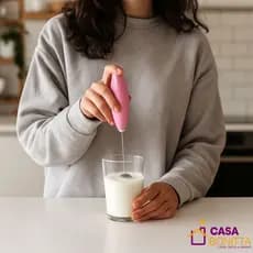 Mixer Elétrico Portátil a Pilha Para Leite Ovos Cremes Café Espumador