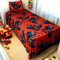 Colcha Homem-Aranha Solteiro 1,70x2,40 com Fronha – Cobre Leito Infantil Personagem Oficial