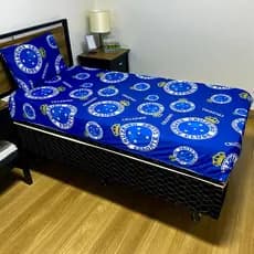 Jogo de Cama Solteiro Cruzeiro Premium | Escolha: Lençol de Elástico ou Colcha com Fronha