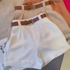 Short Alfaiataria Feminino Social Cintura Alta PROMOÇÃO