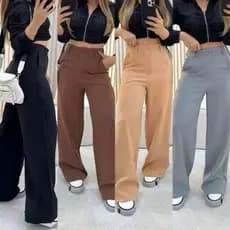 Calça Pantalona Alfaiataria Premium Elegante PROMOÇÃO