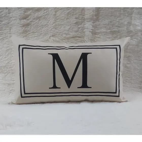 Capa de Almofada Estilo Alfabeto Baguete com Base Retangular Para Camas, Sofás e Decoração