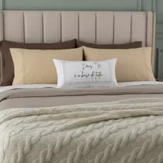 Capa de Almofada Baguete Retangular de Frase "Deus é a Base de Tudo" Decoração para Cama, sofá e Decoração