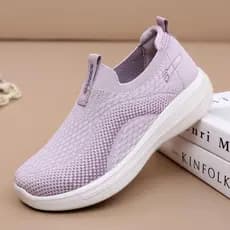 Pronto estoque Sapatos femininos primavera novo estilo Casual All-Match sapatos de caminhada de alta elasticidade sola m