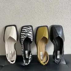 Sandálias femininas de dedo do pé vazio, estoque pronto, 2026, primavera verão, novo estilo, estilo plano, estilo fada,