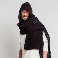 Pronto estoque novo lenço masculino europeu americano transfronteiriço com chapéu Retro algodão linho cachecol outono in