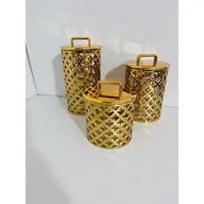 Kit Com 3 Potes Acrílico Com Tampa Quadrado Plástico Super Vedação Transparente 800ml 500ml 1000ml