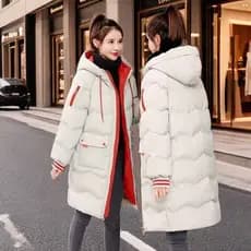 Oferta Especial Jaqueta de Algodão de Inverno 2024 para Mulheres Estilo Coreano Solta Casaco de Algodão de Comprimento M