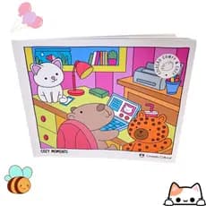 Livro de Colorir Capa Flexível - 24 Desenhos Exclusivos - Folhas Destacáveis