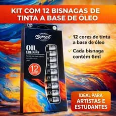 TUBOS DE TINTA ÓLEO BAROQUE – 12 CORES | Extra-Fina | Secagem Rápida 6ml