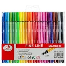kit 24 Canetas Coloridas Fine Line Ponta Fina 0.4 mm