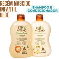 Kit Camomila Orgânico Shampoo para Bebê + Condicionador Recém Nascido - Infantil Bebe - 400 ml