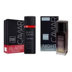 Kit Perfume Masculino Black Caviar & Night Caviar Edt - 100 Ml - Paris Elysees Homem - Envio Rápido