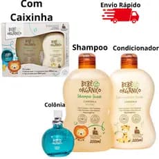 Kit com Caixinha Shampoo + Condicionador + Colônia - Recém Nascido - Bebê - Infantil - Maternidade