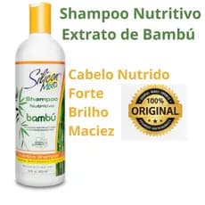 Shampoo Nutritivo Extrato de Bambú Silicon Mix 473ml - Cabelos Nutrido - Forte - Brilho e Maciez