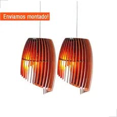 Kit 2 Luminárias de Teto Pendente Sala Quarto Cozinha Varanda Área Gourmet Dica de Presente