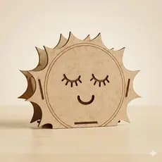 Centro de Mesa Sol em MDF Perfeito para Aniversário, Decoração Minimalista e Presente Especial