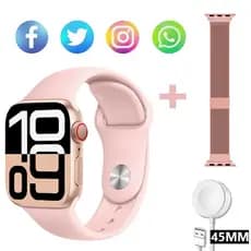 Smartwatch WATCH10 Pro Série 9 Bluetooth Masculino Chamada  Relógio 45mm Inteligente Feminino Origina