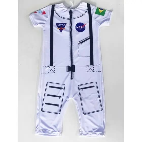 MACACÃO FANTASIA ASTRONAUTA INFANTIL TEMÁTICO ANIVERSÁRIO PROFISSÃO FESTA MENINOS