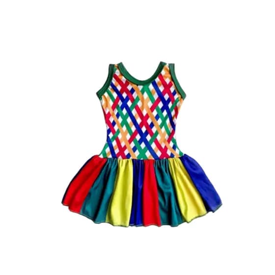 Vestido fantasia frevo carnaval para festas escolares traje eventos menina dança frevo folia