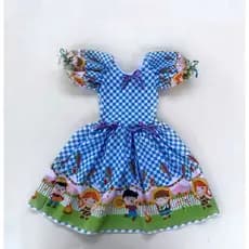 VESTIDO CAIPIRA QUERMECE PARA FESTA ESCOLAR DANÇA INFANTIL