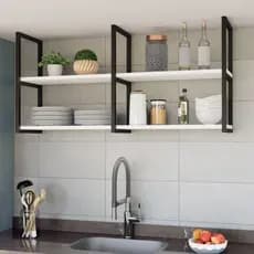 Prateleira Estilo Industrial Suspensa Teto Cozinha 1.20m