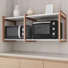 Nicho Suporte Duplo Microondas Forno Estilo Industrial Ferro 1,20 Rose Gold