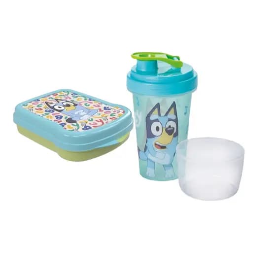 Kit Sanduicheira + Copo Mini Sheikeira Bluey Lanche Escolar Disney