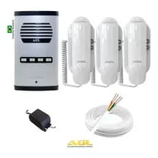Porteiro  Coletivo 4 Pontos Agl + 3 Interfones + 300 Metros