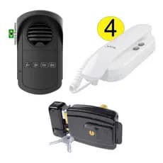 Kit Coletivo 4 Pontos Agl + 4 Interfones + Fechadura