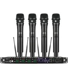 SOMLIMI AD4Q-Ksm8 Karaoke Stage Performance Wedding Home KTV Party Professional 4 channel Wireless Microphone System