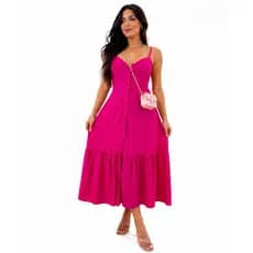 Vestido Midi Vestido Alça Feminino  Vestido Longo Vestido Longo De Alça