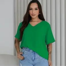 NOVAS BLUSAS FEMININA PLUS ZISE DUNA GOLA V