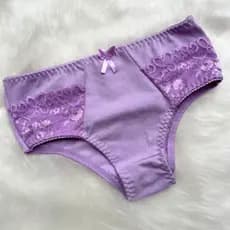 Calcinha de Senhora Confortável Calcinha Cós Alto Calcinha de Senhora Lateral Rendada Moda Íntima