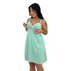 Camisola Feminina Amamentação Confortável Microfibra Elasticidade Sem Bojo Renda