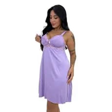 Camisola Confortável Amamentação Renda Feminina Microfibra Sem Bojo Linha Gestante Alças Ajustáveis