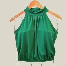 Blusa Femenina Elegante Regata Gola Alta - Conforto e Versatilidade em Tecido Premium Suplex