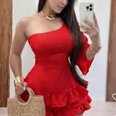 Vestido Macaquinho Feminino Curto Nula Manga Costas Nuas Premium