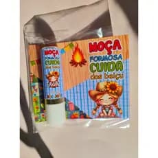 Brinde Festa Junina com Batom de Manteiga de Cacau | Cartão Personalizado + Batom Adesivado | Pronta Entrega